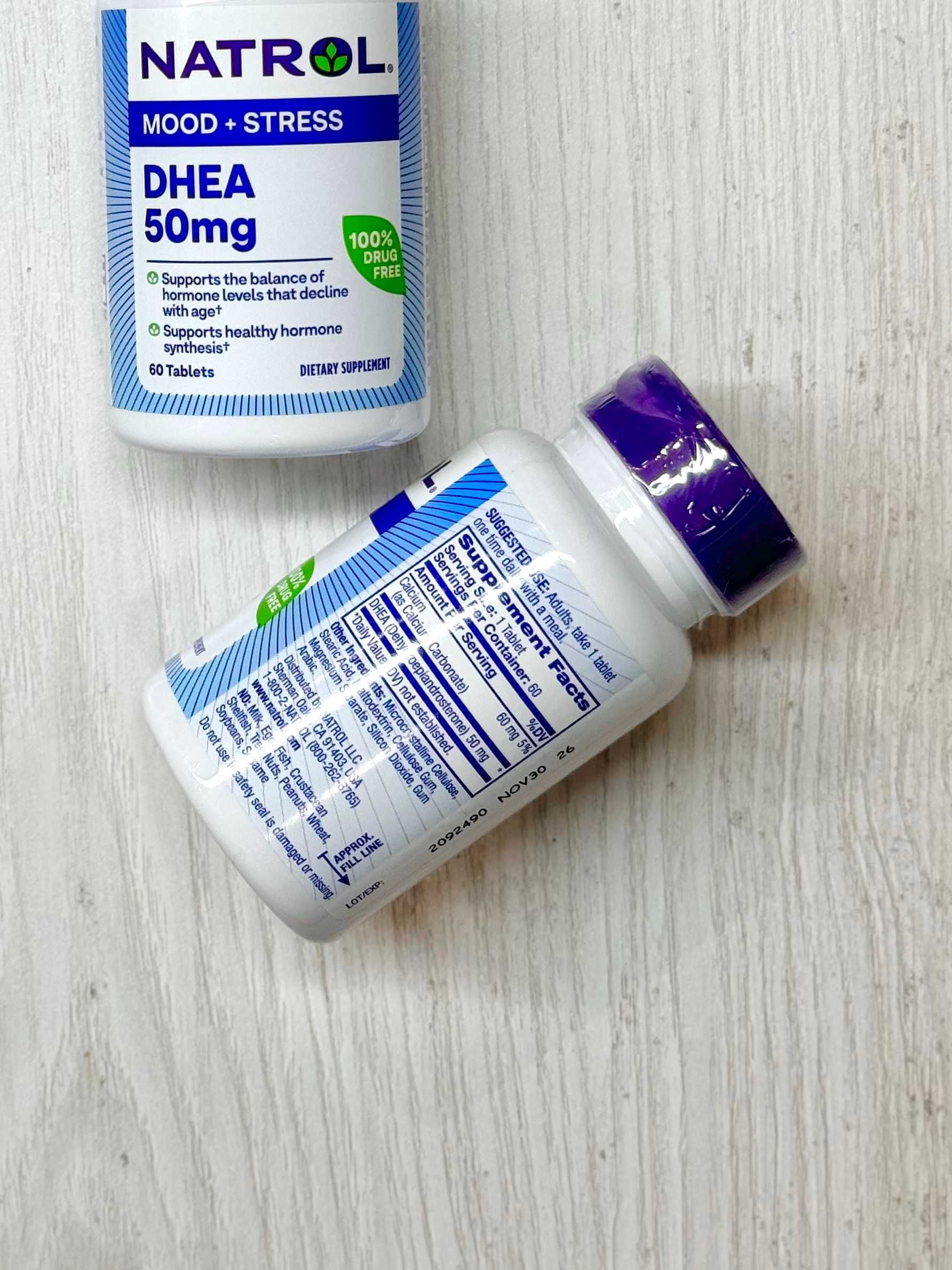 Natrol DHEA 50 mg 60 tabs – поддержка гормонального баланса и энергии