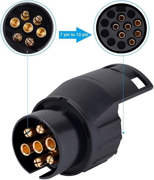 Адаптер преходник за гнездо на ремарке, каравана 7 към 13 пина 12V