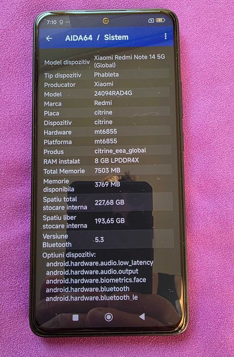 Redmi Note 14 5g cu folie și husă ca nou