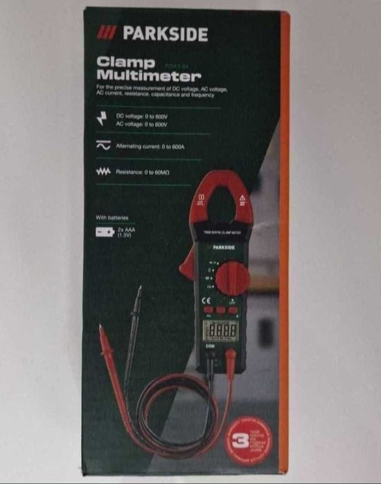 Multimetru cu clema/ tip clește PARKSIDE