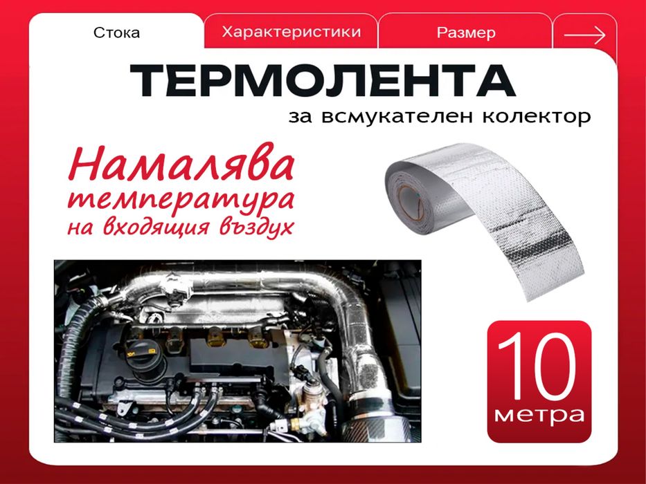 Термолента Самозалепваща Рефлекторна 5см Х 10м Сребриста