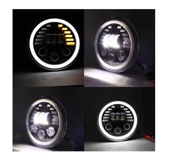 LED фар лампа халоген 12V-24V, 7 инча, 18см