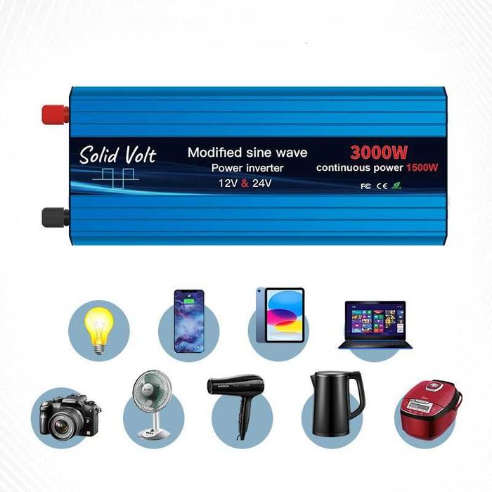 Invertor 1500W/3000W unda modificata,12V si 24 V – 220V