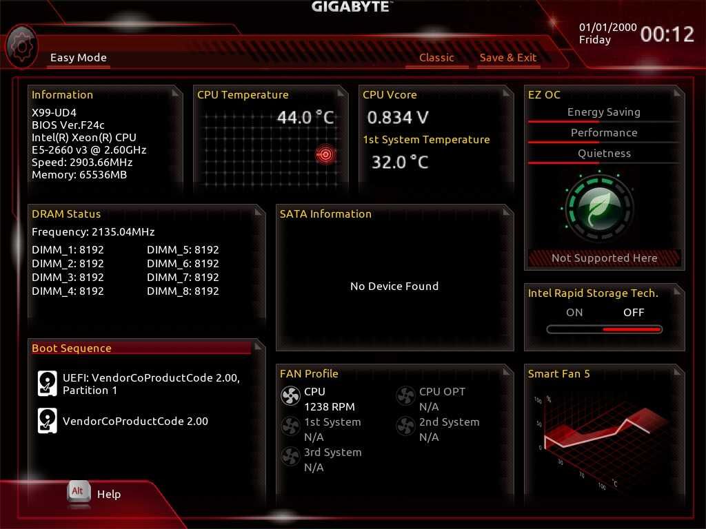 Дъно Дънна платка GIGABYTE GA-X99-UD4 2011-3 X99 до 128GB DDR4