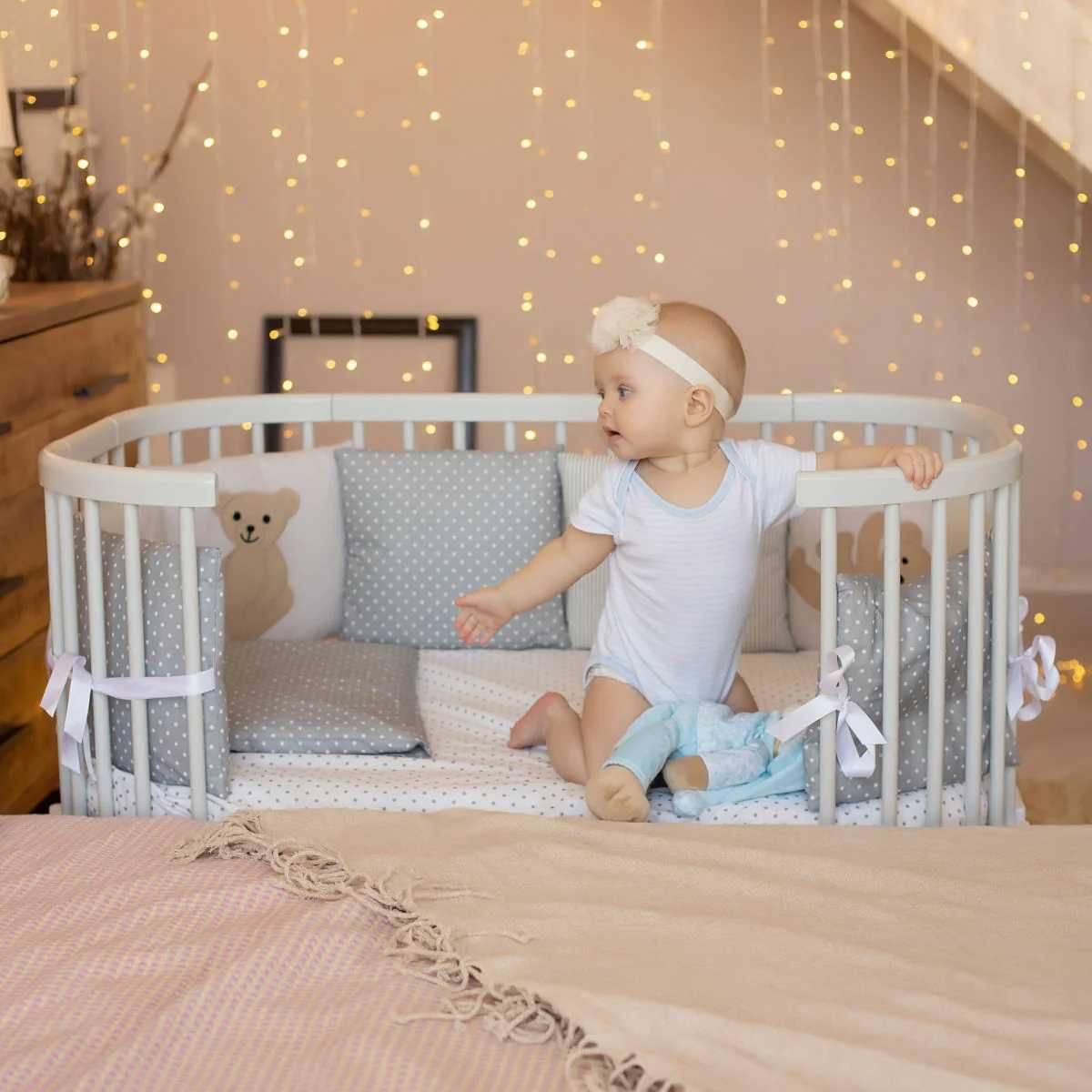 Многофункционално бебешко легло ComfortBaby Smart Trip 5в1- Сив