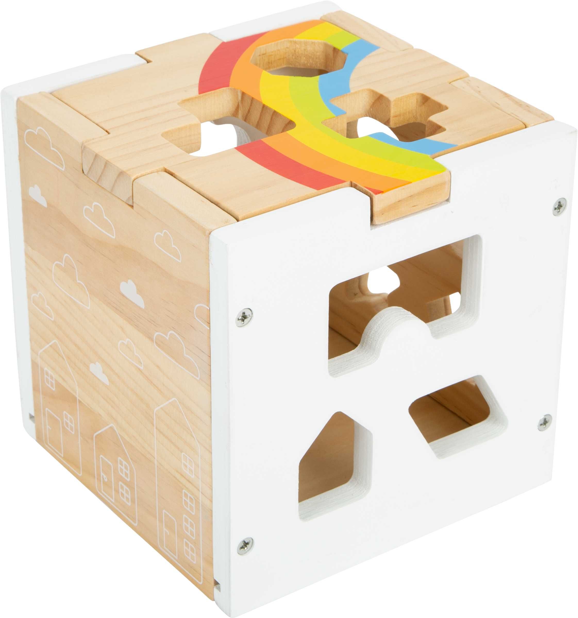 Куб "Дъга" с формички :: Немски дървени играчки, НОВА СТОКА