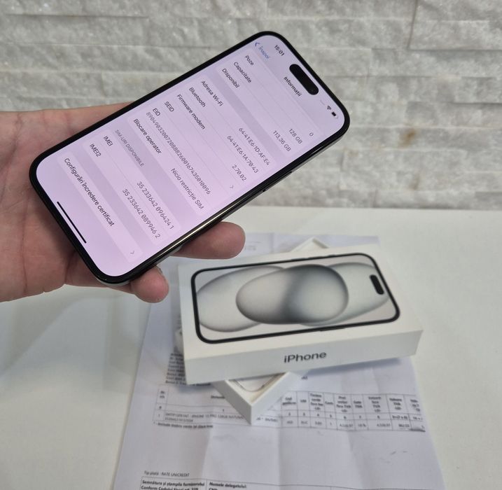 iPhone 15 128GB. ca NOU !! Black