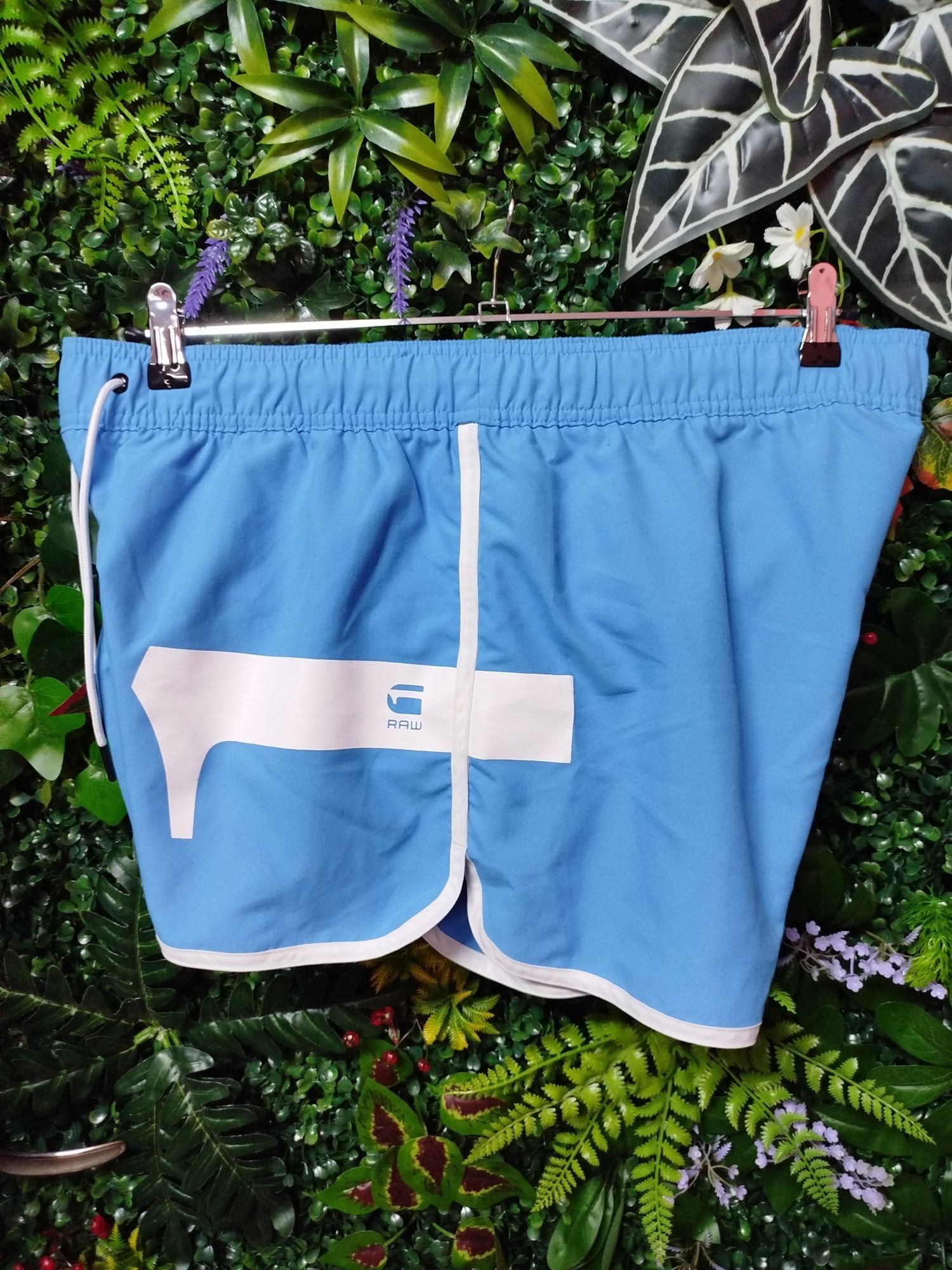 Оригинални мъжки бански G-Star Raw Dend XL сини шорти нови