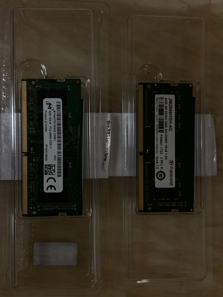 Ноутбучная Оперативная память ddr4 по 4гб
