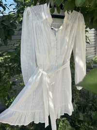 Шикарное белое платье
