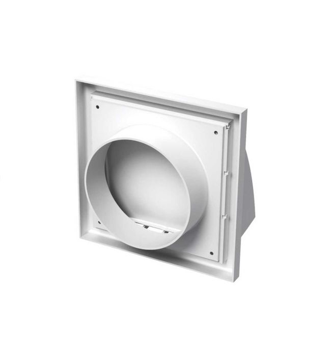 Grila de ventilație HOTA - PVC cu clapetă antiretur 145x145 / Ø 125 mm