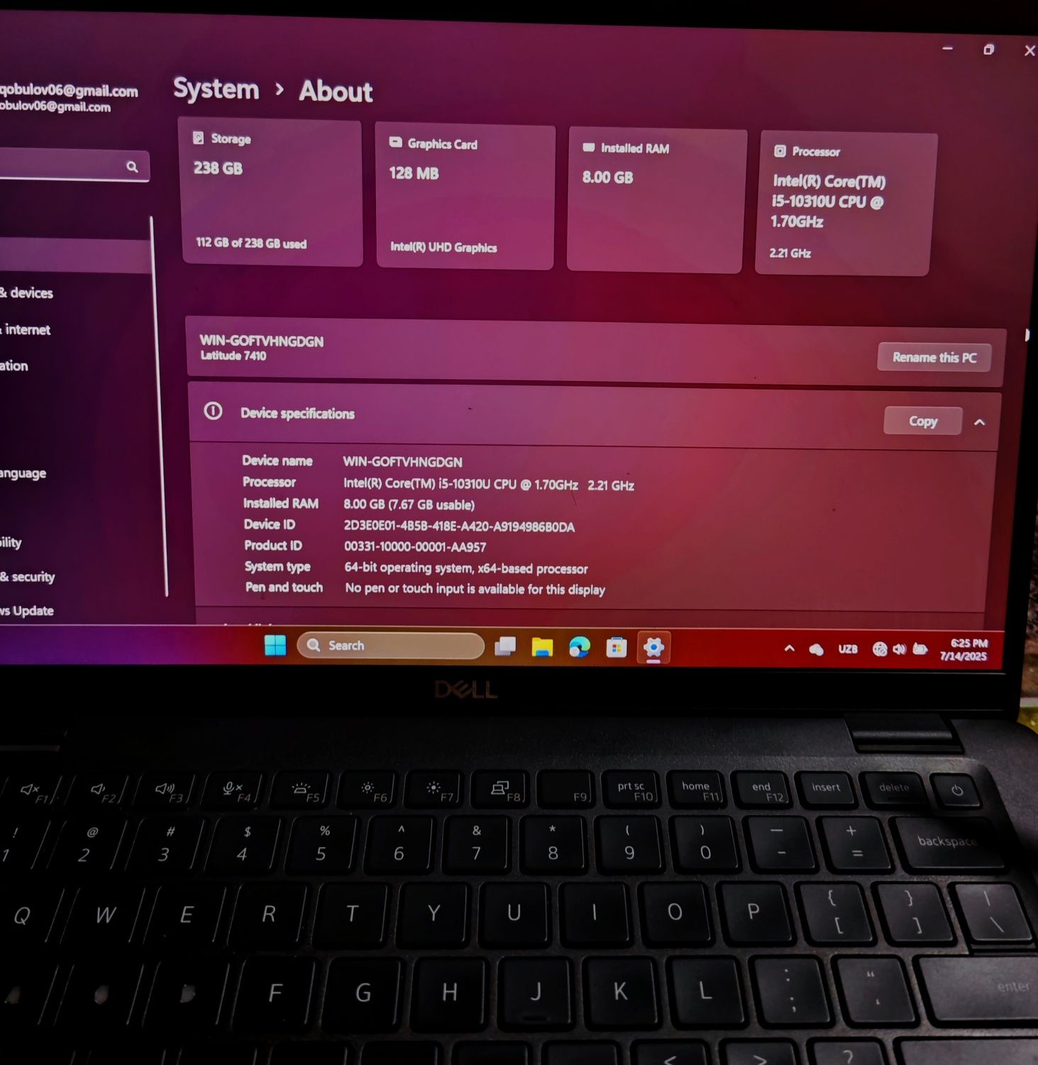 Dell Latitude 7410 Core I5 10th