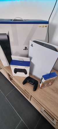 PS5+ 1 controller wireless+ 3 jocuri