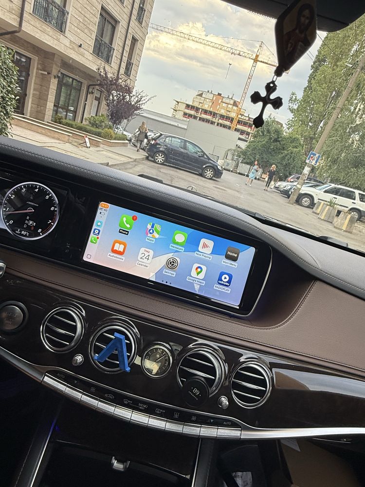 CarPlay/Android Auto модул + монтаж за Mercedes S/C/A/GLC/B/… и други