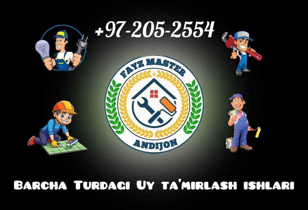 Ustalar Мастер Barcha turdagi xizmatlarimiz  Евро ремонт
