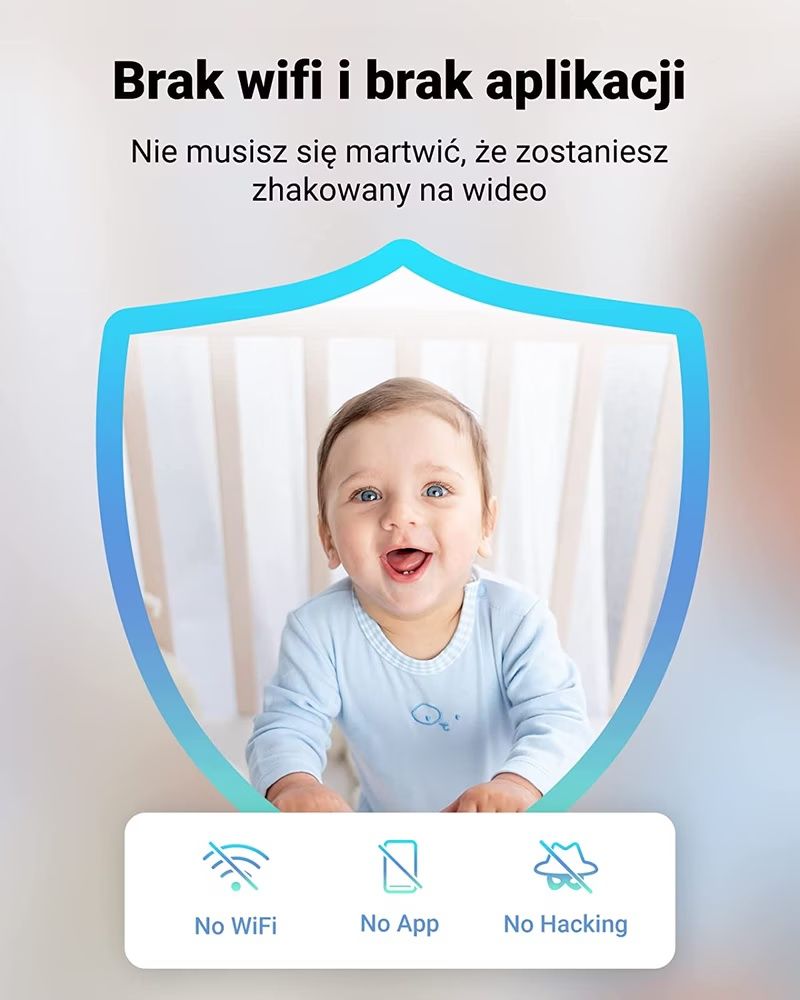 ВисококачественБебефон с 5-инчов LCD дисплей,360гр.въртяща се камера