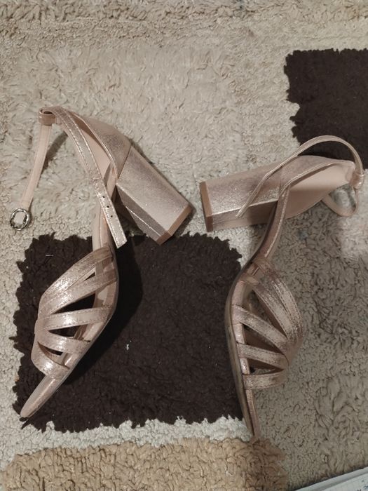 Sandale roz argintii Solo Donna 37