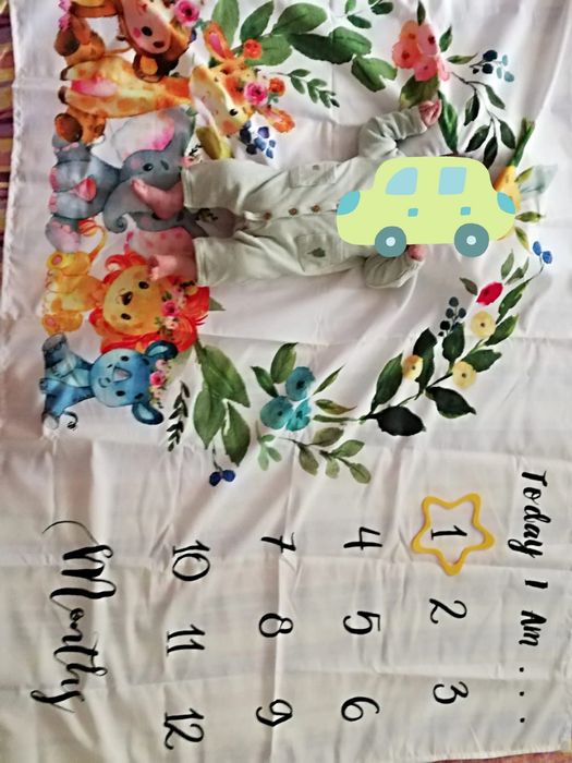 Păturică Milestone bebe