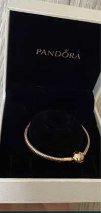 Bratara Pandora placa cu aur roz Originala