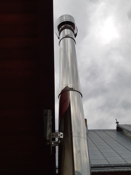 Coș de fum/ogeag/hrubă din inox cu dublu perete sau mono imp. italia