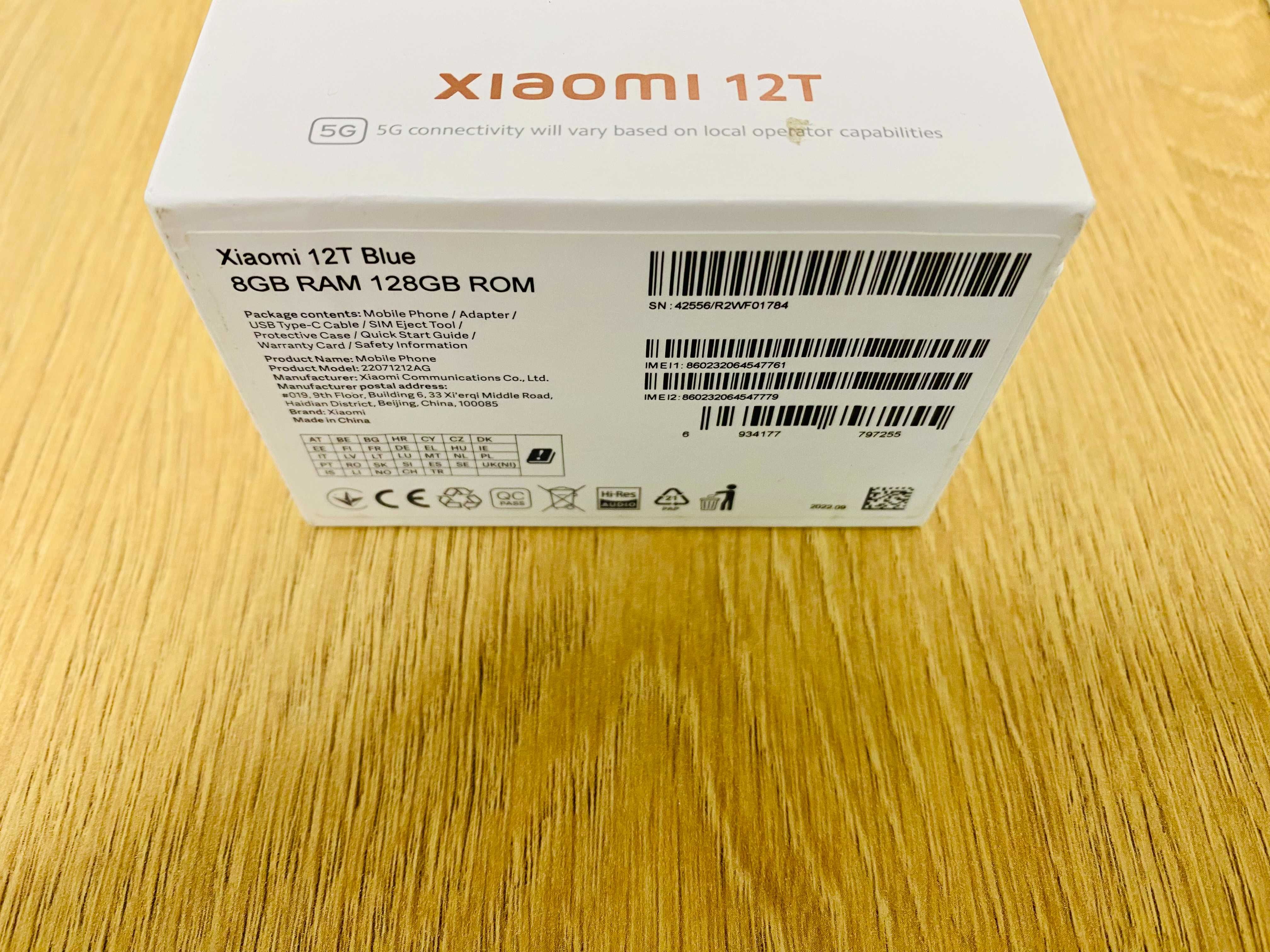 Xiaomi 12T, 128GB, 8GB RAM, 5G, Clear Blue