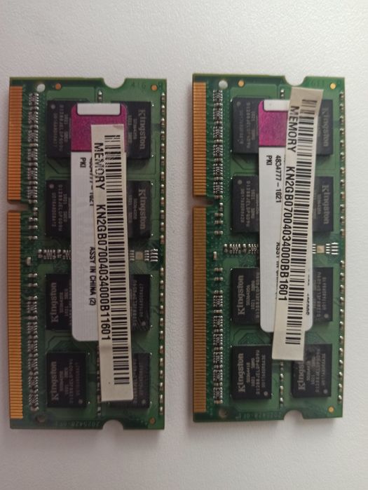 Memorie laptop Kingston 2x2GB SODIMM, DDR3, 1066MHz, CL 7, 1.5V