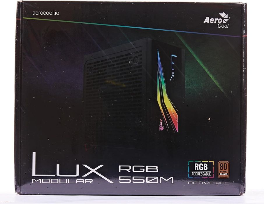 Sursă alimentare modulară Aerocool Lux RGB M550W,80Plus Bronze,sigilat