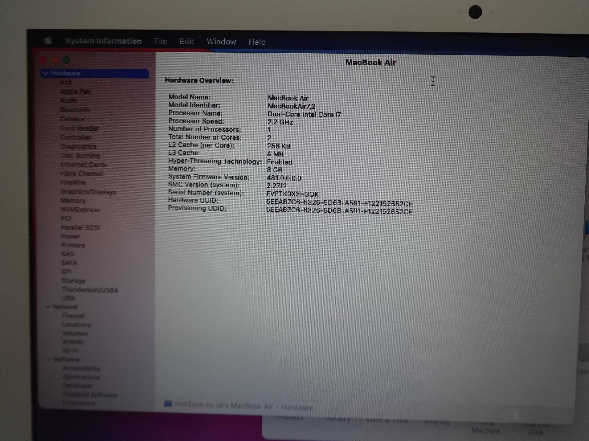 Като Нов Apple MacBook Air 13" Early 2015 – i7 2.2GHz, Model A1466