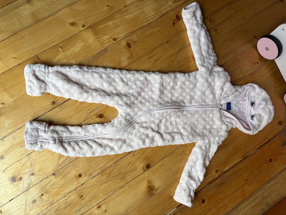 Salopeta din plus marimea 80, 6-12 luni, mansete reversibile