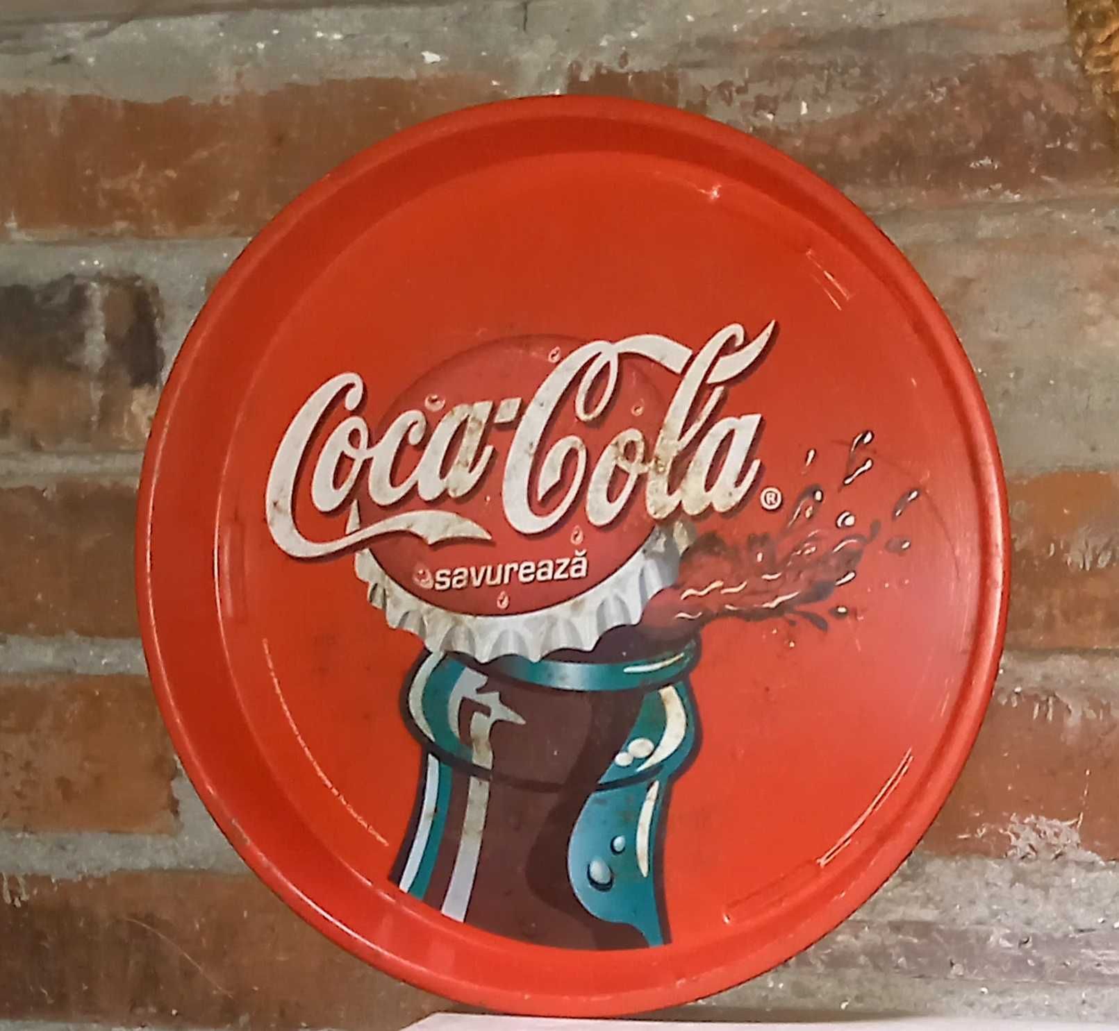 Tăvi Coca Cola  si suport pahare, de colecție