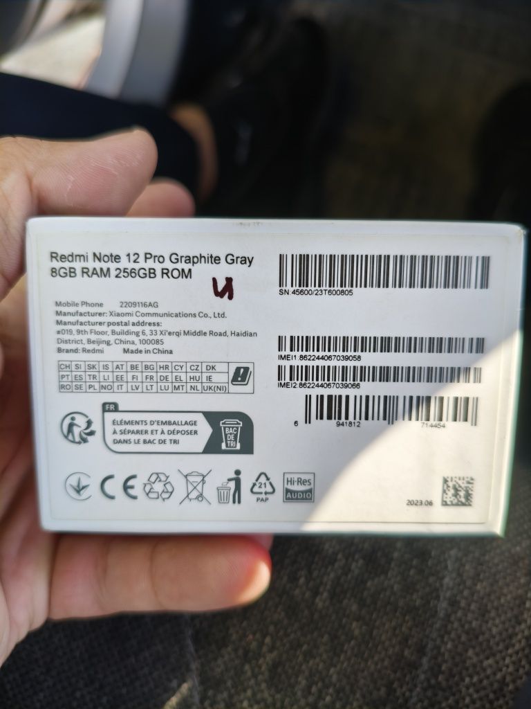 Redmi Note 12pro 8/256