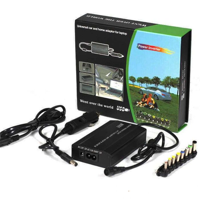 Универсални зарядни за лаптоп, комбинирани 12v-220v- 120w