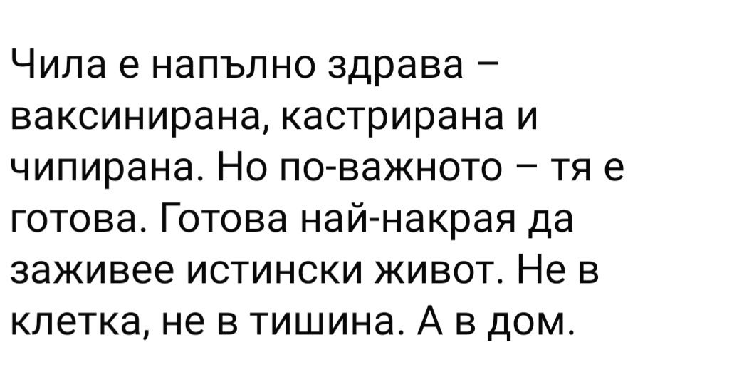 Подарява се Чила