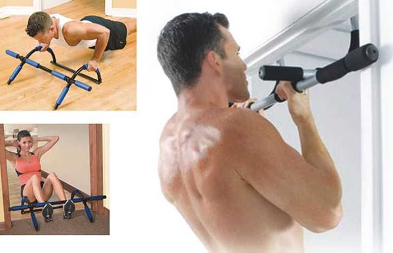 Bara fitness multifunctionala Voit, pentru usa, Sit-up/Push-up