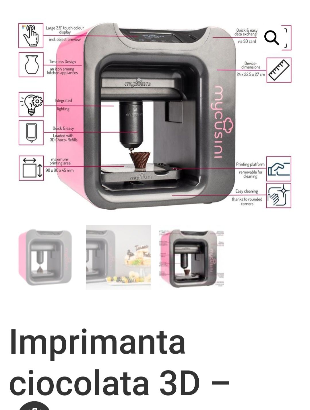 Imprimanta ciocolata 3D – MyCusini