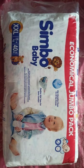 Срочно продается памперсы "Simbo baby" Турция. Размер XXL ( 6)- 15 кг.