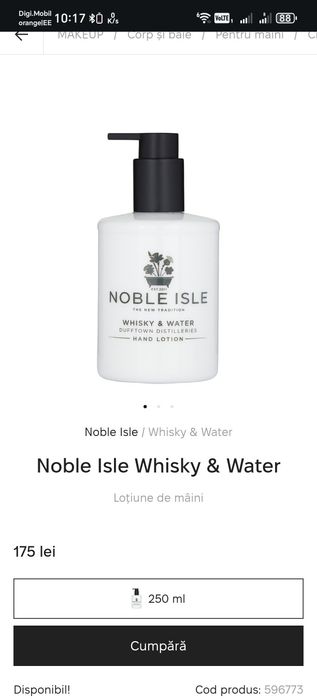 Noble Isle Hand lotion, conditioner