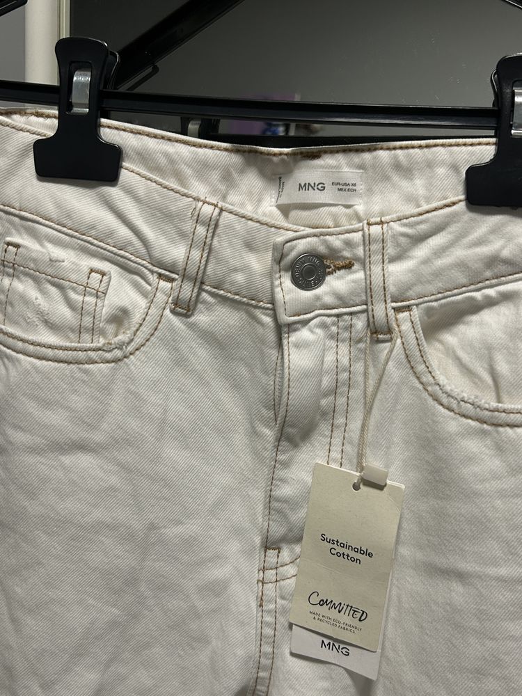 Pantaloni baggy Mango cu talie inalta