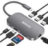 Hub Usb TypeC, 4K HDMI,2 USB 3.0 1 USB 2.0 Type C PD Gigablit SD Nou