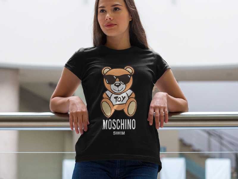 Тениска Moschino Bear принт Различни модели