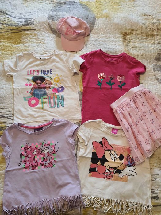 Летни и пролетни дрешки за момиченце размер 110- 116, без забележки