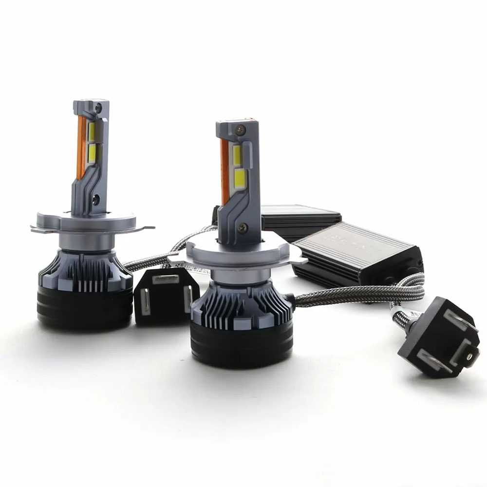Н4 LED xenon крушки, 65W, Canbus 6000K, комплект, БЕЗПЛАТНА ДОСТАВКА