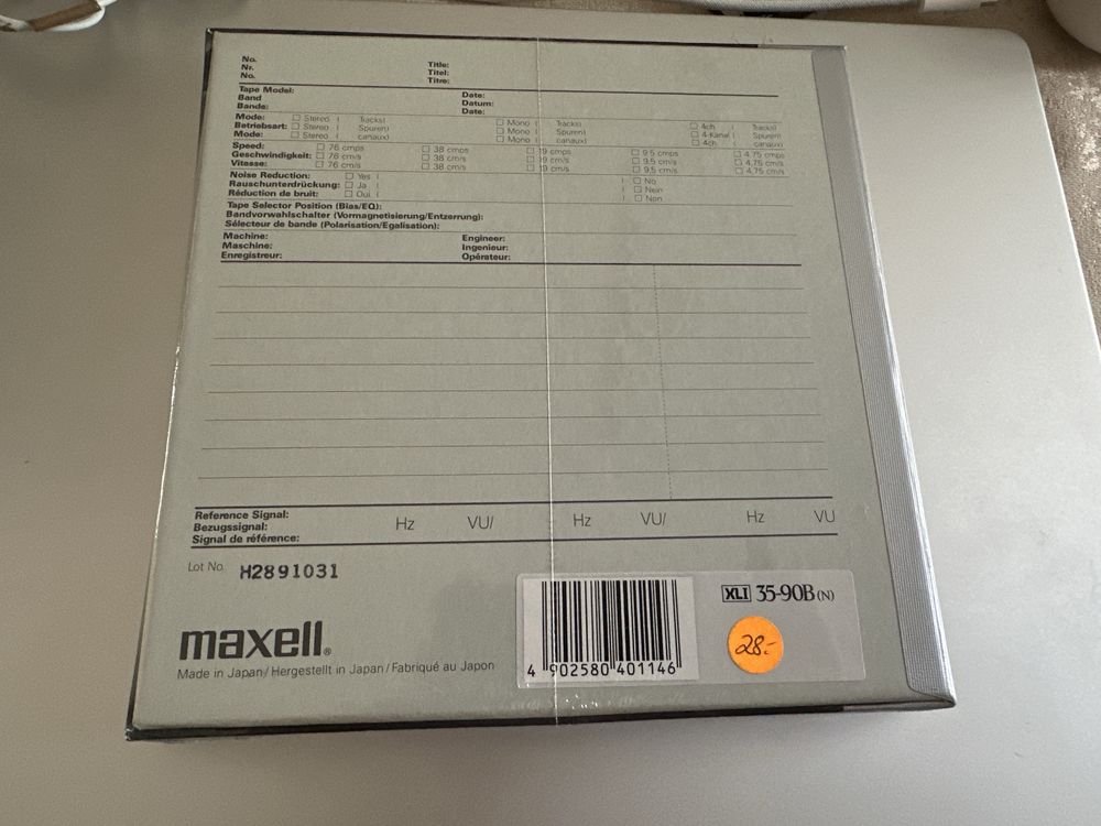 Maxell XLI 35-90B banda magnetofon sigilata