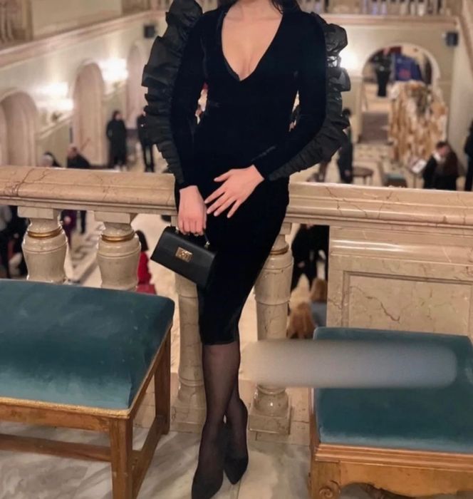 Rochie catifea eleganta