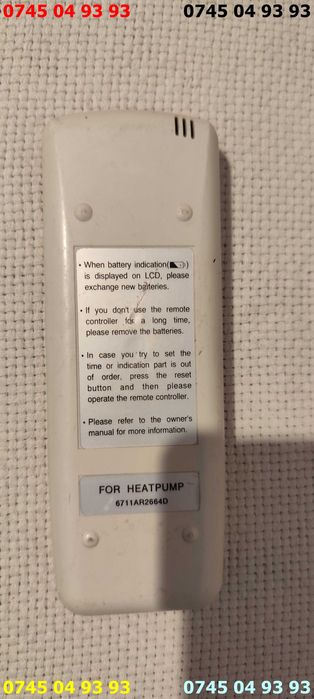 telecomanda aer conditionat LG 6711AR266 perfect functionala