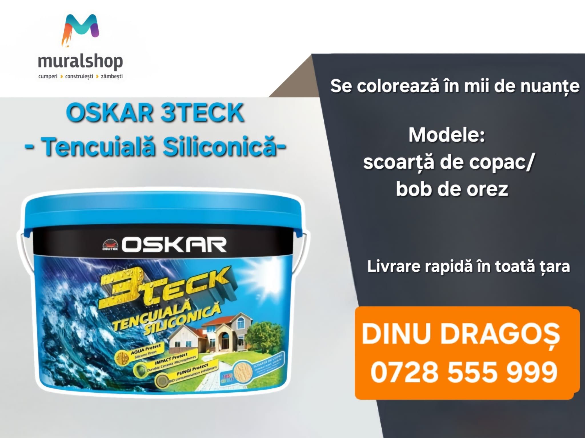 Tencuiala decorativa Oskar 3Teck Siliconic