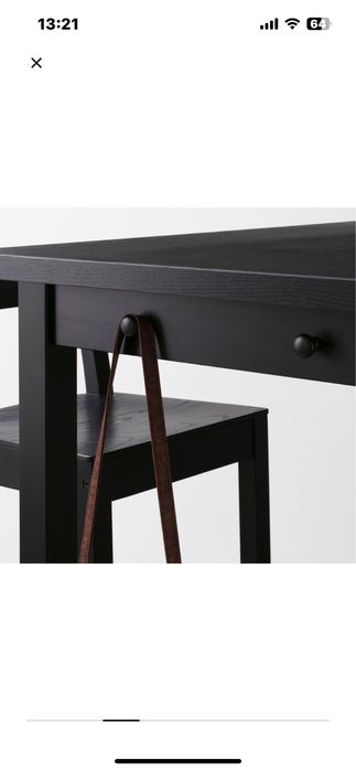 Ikea, mas bar, negru, furnir 140 *80 *105