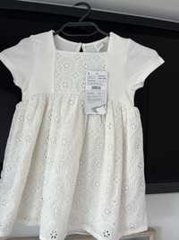 Бяла детско бебешка рокля