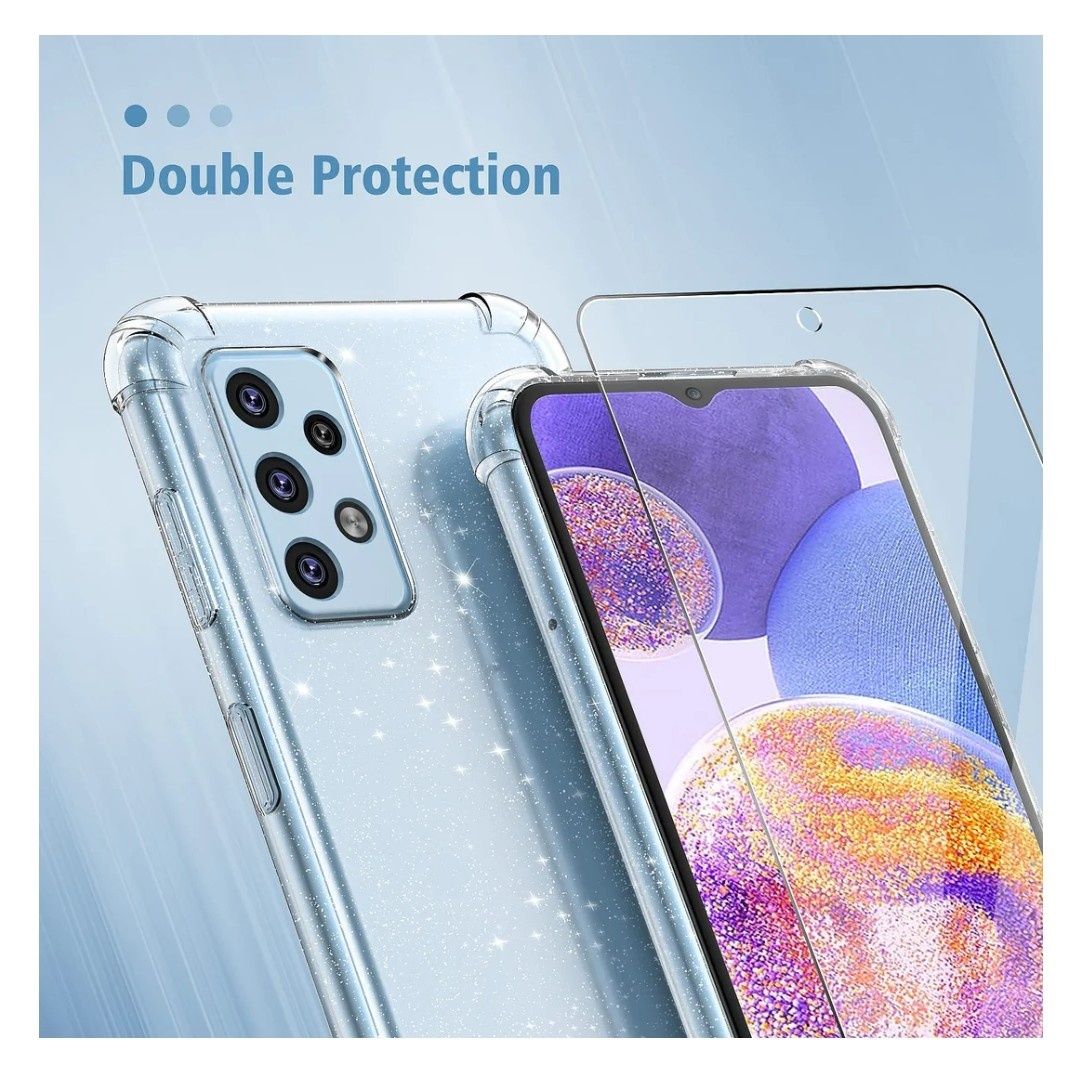 Прозрачен калъф - Samsung A23 case + 2 протектора