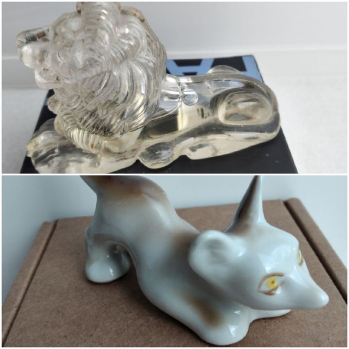 Статуэтки, фигурки СССР. "Лисичка", "Лев".